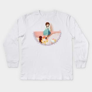 beauty and the beast Kids Long Sleeve T-Shirt